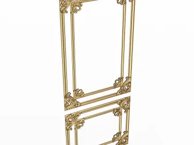 Boiserie Carved Decoration Panel 014 Low-poly 3D model