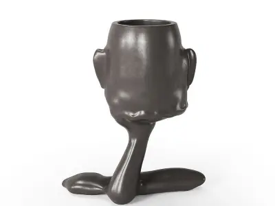 Abstract Figure Statue Pot 2 3D model