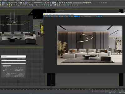 interior living room scene 30 3D model