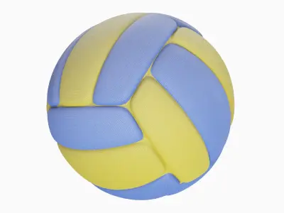 Leather Volleyball Ball 03 3D model