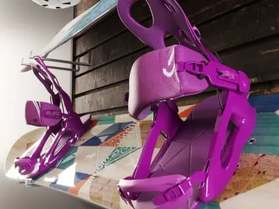 Snowboard storage set 3D model