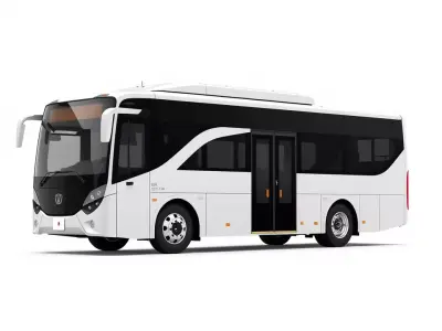 Sleek Urban Bus model pack Low-poly 3D model