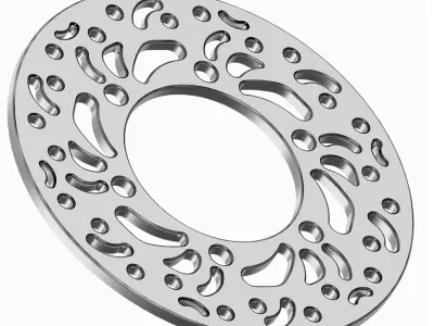 Motorcycle Front Brake Disc 3D print model