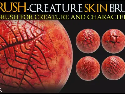Alpha Brush For Blender And ZBrush-Dragon Skin-Alpha Brush 3D model