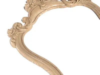 Frame-027 gold ornate mirror frame 3D model