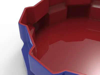 Gear Vase Low-poly 3D model