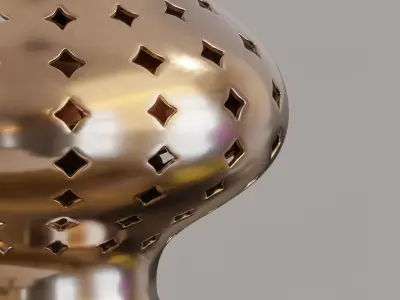 Arabian hanging bronze lantern 3D model