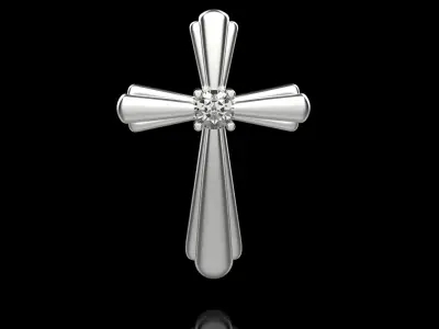 Cross Pendant 7018 3D print model