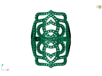 Vintage Womens Diamond Ring Women Rings 3dmodels 3D print model 3D print model 10