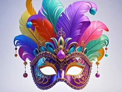 3094  Venetian Carnival Mask  Color  3D Model  magic 3D print model