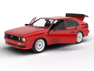 Audi Quattro UR 20v 1980 HQ 3d model 3D model