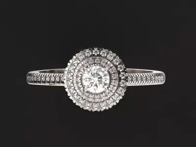  engagement ring tiffany halo 464 3D print model