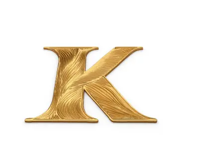 Alphabet Letter K Pendant  3D print model