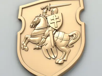 Coat of arms of Belarus Pogonya - type B 3D model