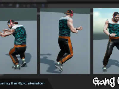 Male Gang 06 Low-poly 3D model