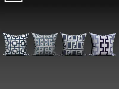 Decorative pillows Houzz set 081 3D model