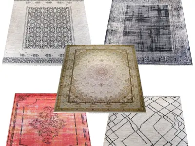 Persian Carpet Collection-vol6-4k texture Low-poly 3D model