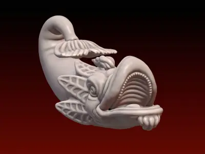 Stylized Decorative Fish 3D print model