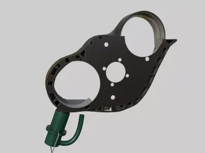 Engine Timing Case Housing Low-poly 3D model