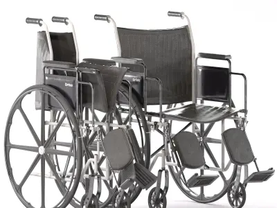 Drive Medical Silver Sport 2 Wheelchair 3D model