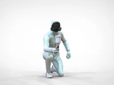 N2 Car Painter Painting with Paint Spray 3D print model