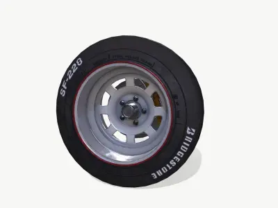 Rally wheel FS - 228 Low-poly 3D model