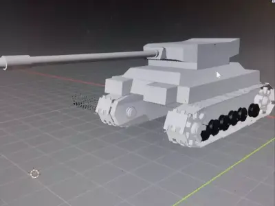 TanksModelForGame Low-poly 3D model