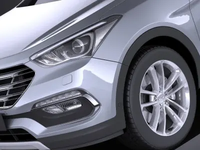 Hyundai SantaFe 2017 VRAY 3D model