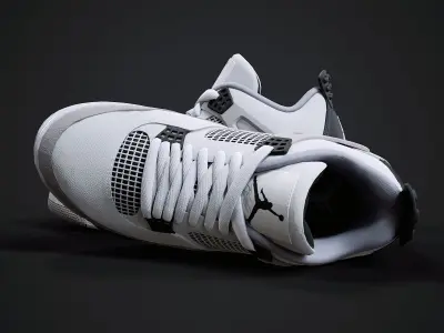 Air Jordan4-retro sneaker-v2 3 Low-poly 3D model