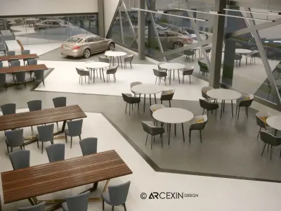 Car Showroom 3D model