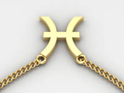 Pisces Original Pendant Design Version 1 3D print model