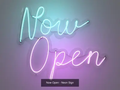 Open - Neon Signs 3D Model Collection