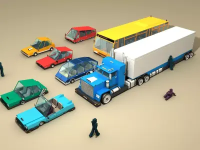 CARS and CHARACTERS 3D Model Pack