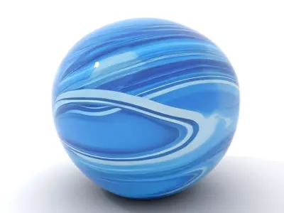 Blue Swirl Sphere model pack Low-poly 3D model