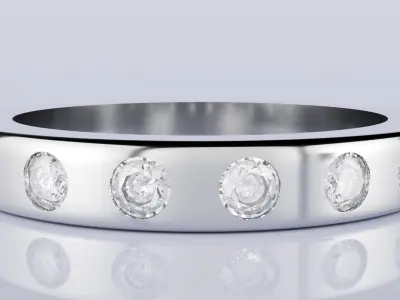 Wedding diamond ring Free 3D print model