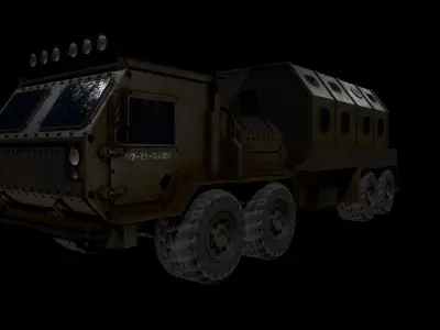 Military Truck A3 - Low Poly Game Asset PBR Low-poly 3D model