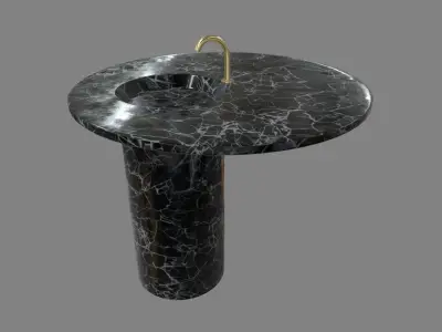 Modern Luxury Bathroom Sink Low-poly 3D model