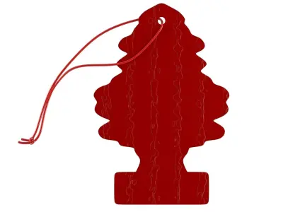 Paper Car Air Freshener Red 3D model