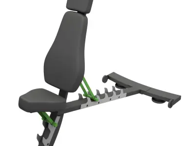Gym Adjustable Bench 3D model