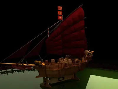 Chinese treasure ship  3D model