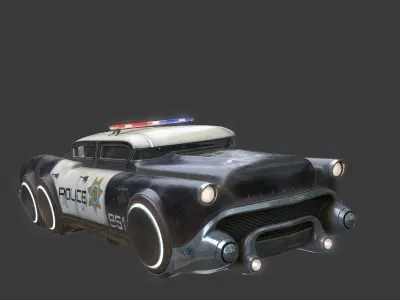 Futuristic flying car 4 3D model