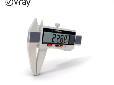 Digital Caliper HighDetail Model Pack for Precision Displays Low-poly 3D model