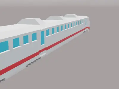 very beautifull train Low-poly 3D model