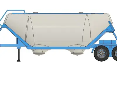 Cement Silo Bulker Scale Model  3D print model