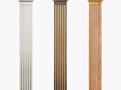 Classic pilaster 01 3D model