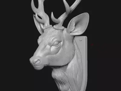 deer sculpture 3D print model