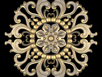 Decorative Wall Rosettes 07 3D model