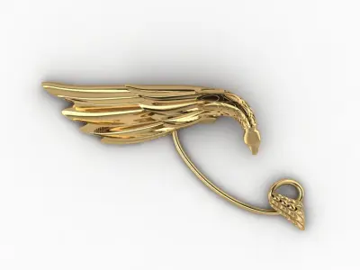 dragon cuf earing  3D print model