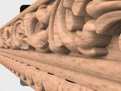 Carved decor ornament for cnc 03 3D model