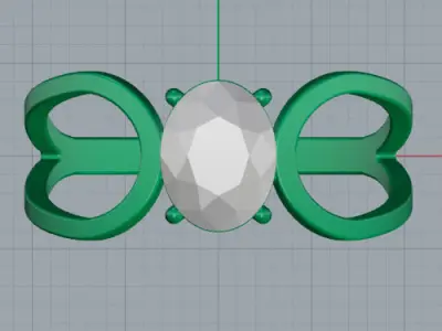 Anel Gota Oval Martell 20034  3D print model